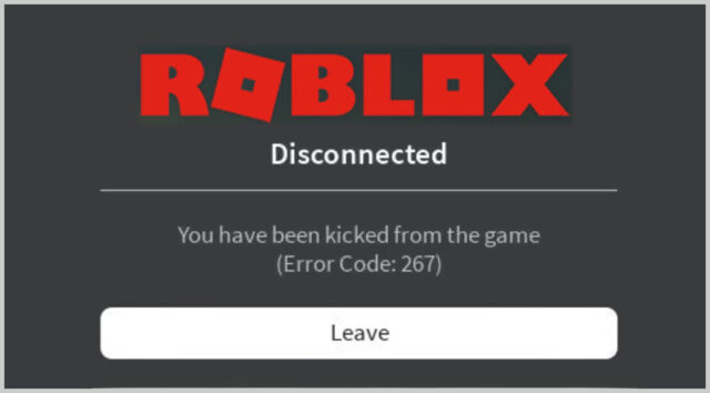 Roblox Error Code 267 Fixed