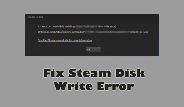 Steam Disk Write Error