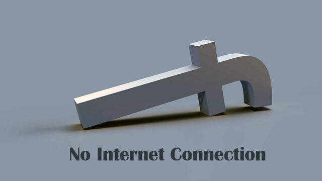 facebook says no internet connection